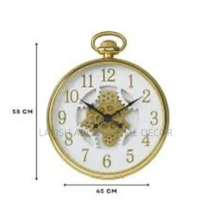Gold Decorative Gear Wall Clock