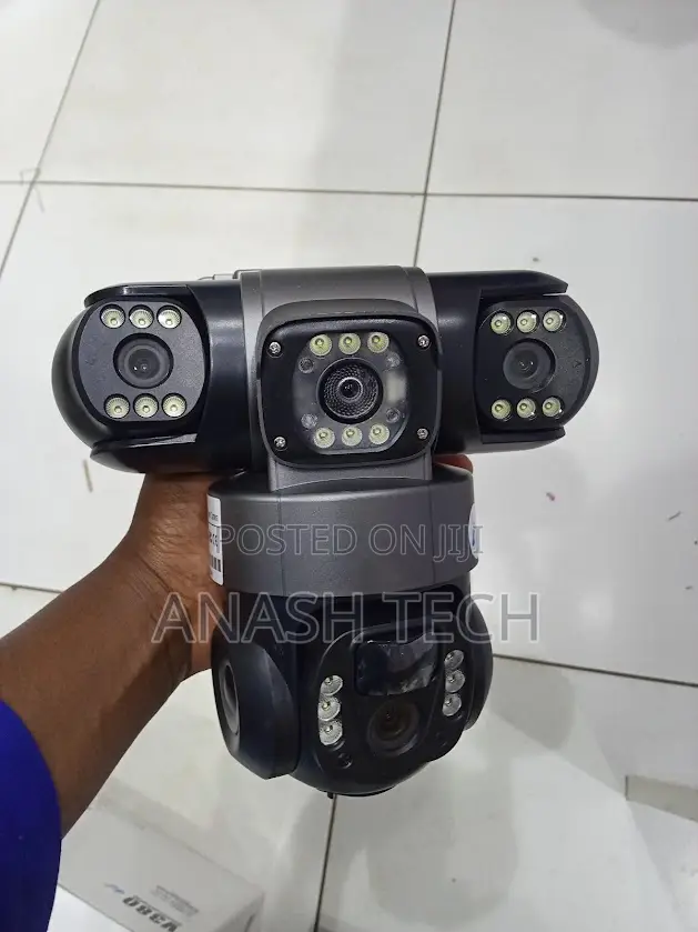 V380 Pro 12mp 4g Solar Triple Lens PTZ Camera With 24/7 Color Night