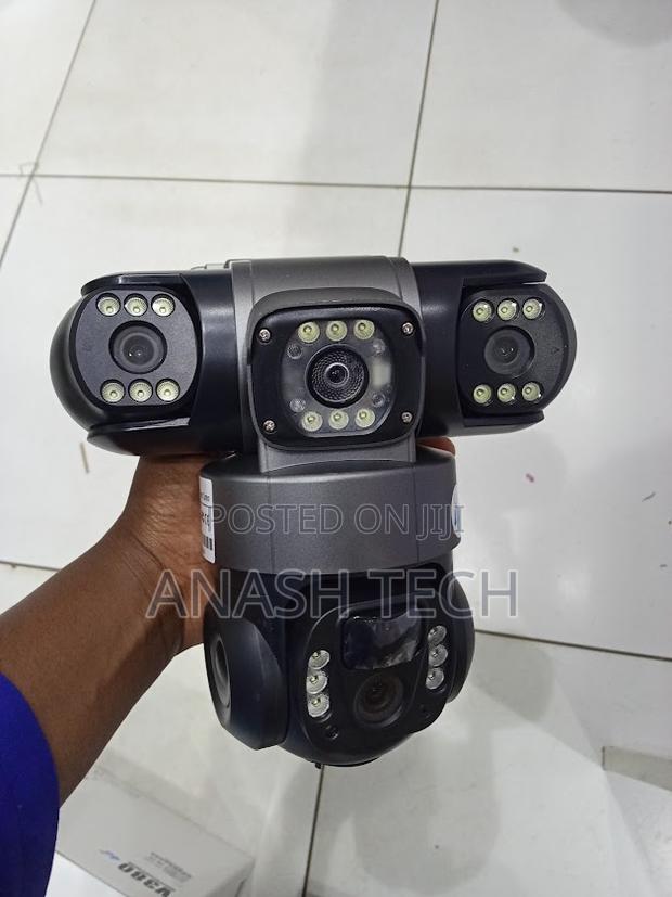 V380 Pro 12mp 4g Solar Triple Lens PTZ Camera With 24/7 Color Night