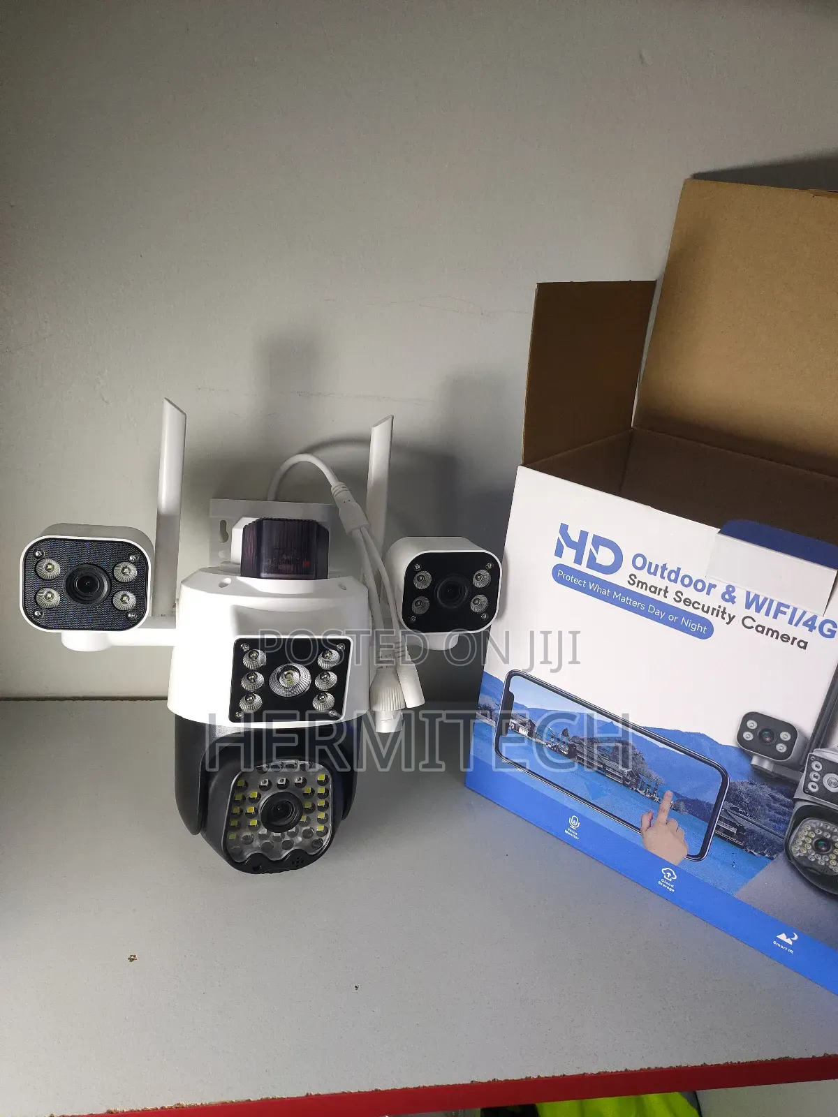Triple Lens Wifi Model With Alarm Siren With Ethernet Port