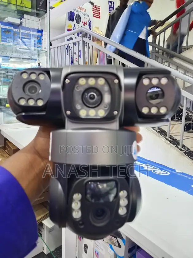 V380 Pro 12mp 4g Solar Triple Lens PTZ Camera With Pir Detection