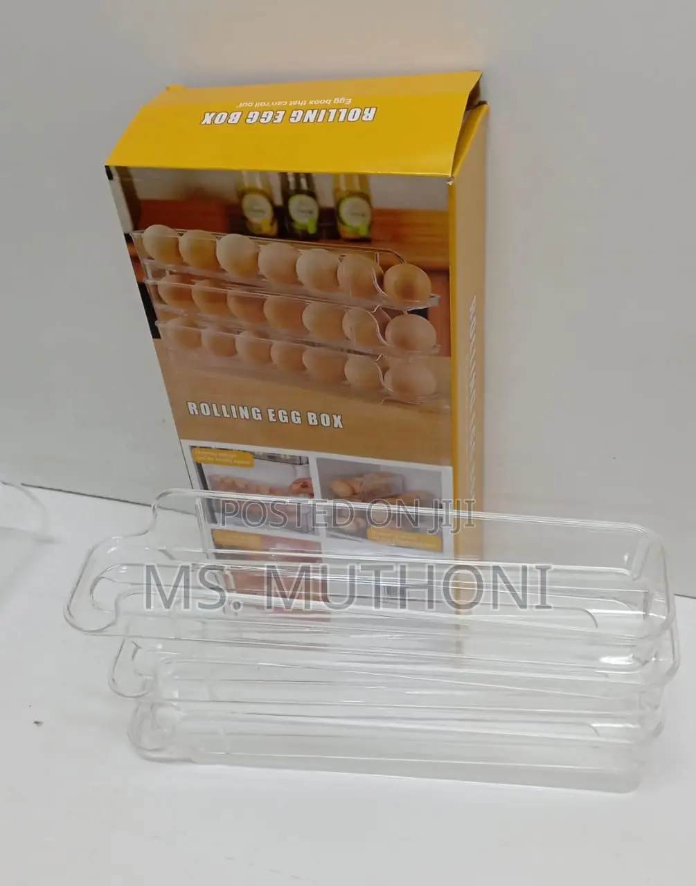 21 Eggs 3 Layered Rolling Egg Storage Box*