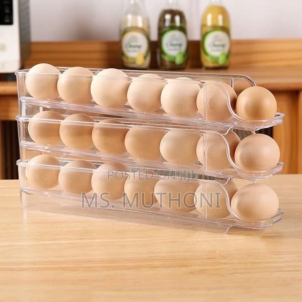 21 Eggs 3 Layered Rolling Egg Storage Box* - main view