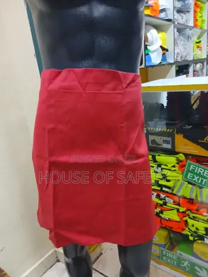 Cotton Decron Red Half Size Apron