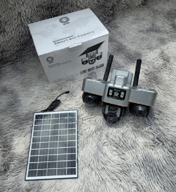 4g Solar CCTV Camera With Triple Lens, PTZ Rotation Motion Detection - main view