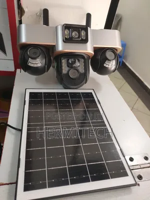 Triple Lens 4g Solar PTZ CCTV All Lens Control Through Phone