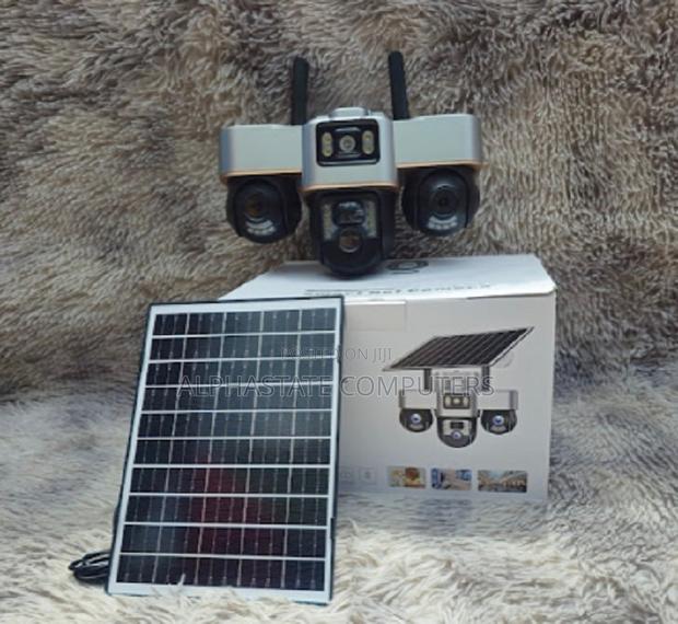Outdoor Wireless Solar 4g Triple Lens Camera With PTZ Rotation