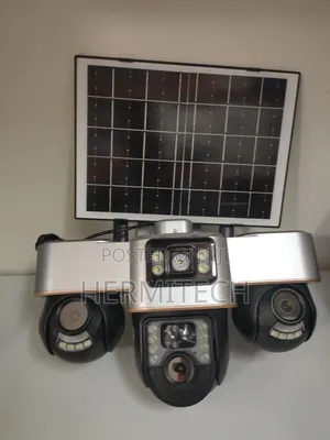 Triple Lens 4g Solar Powered PTZ CCTV All Lens Rotates Through Phone