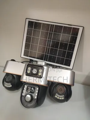 Triple Lens 4g Solar Powered PTZ CCTV All Lens Rotates Through Phone