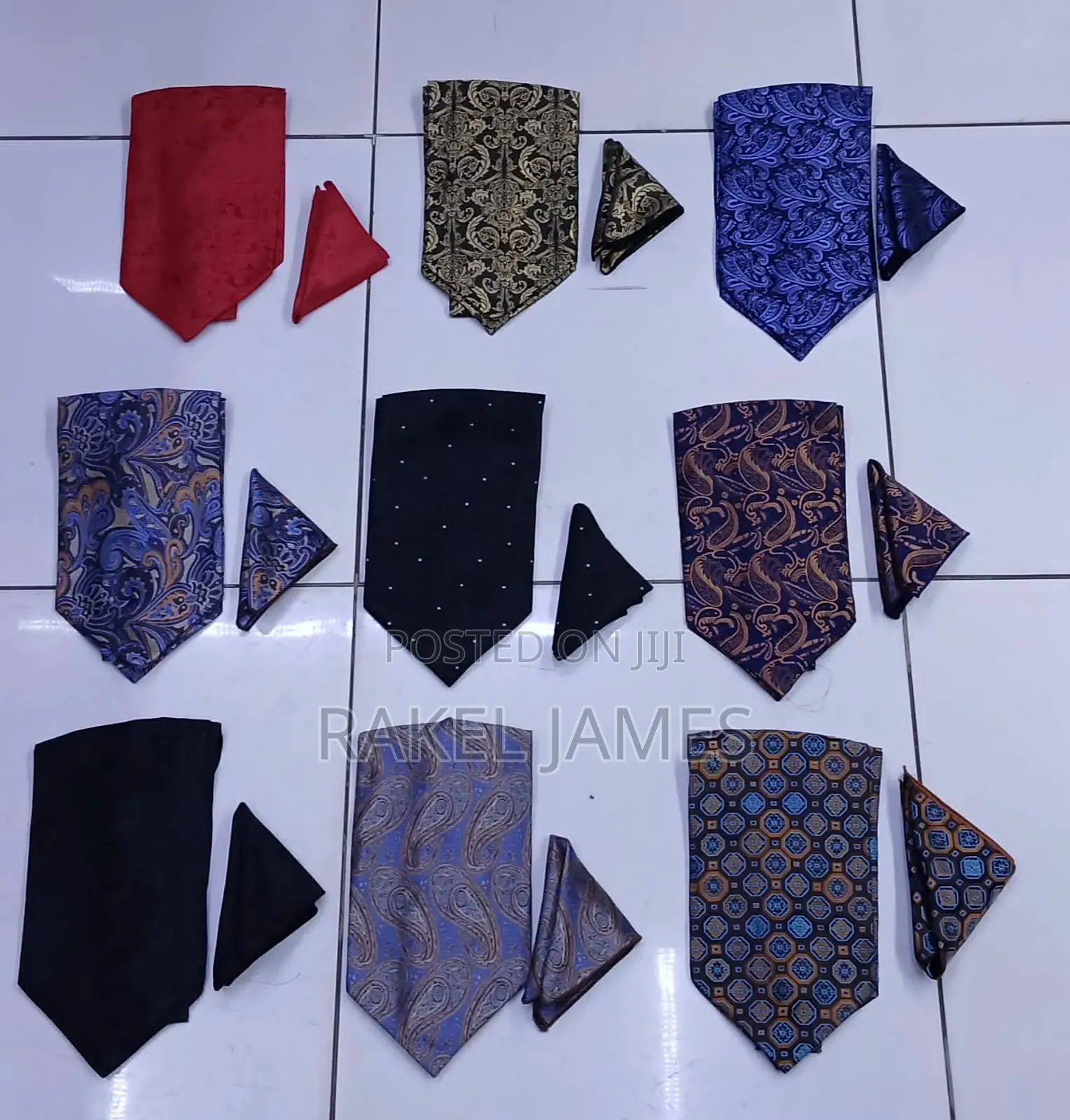 Floral Cravats With Pocket Square
