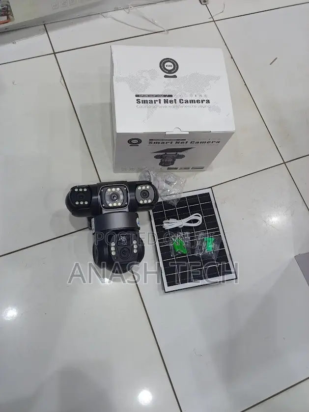 12mp 4g PTZ Triple Lens V380 Pro Solar Camera With Color Night View