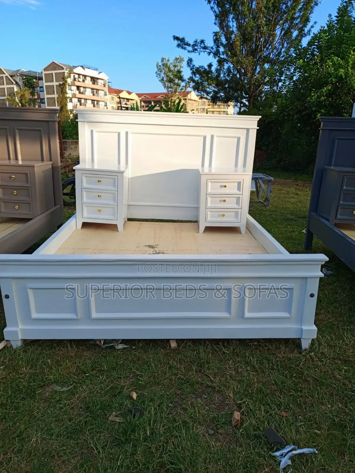 Classic White Panel Bed Frame Size 5 by 6