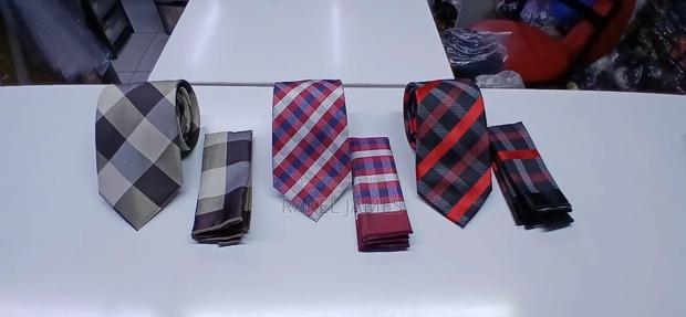 Checked Ties With Pocket Square - main view