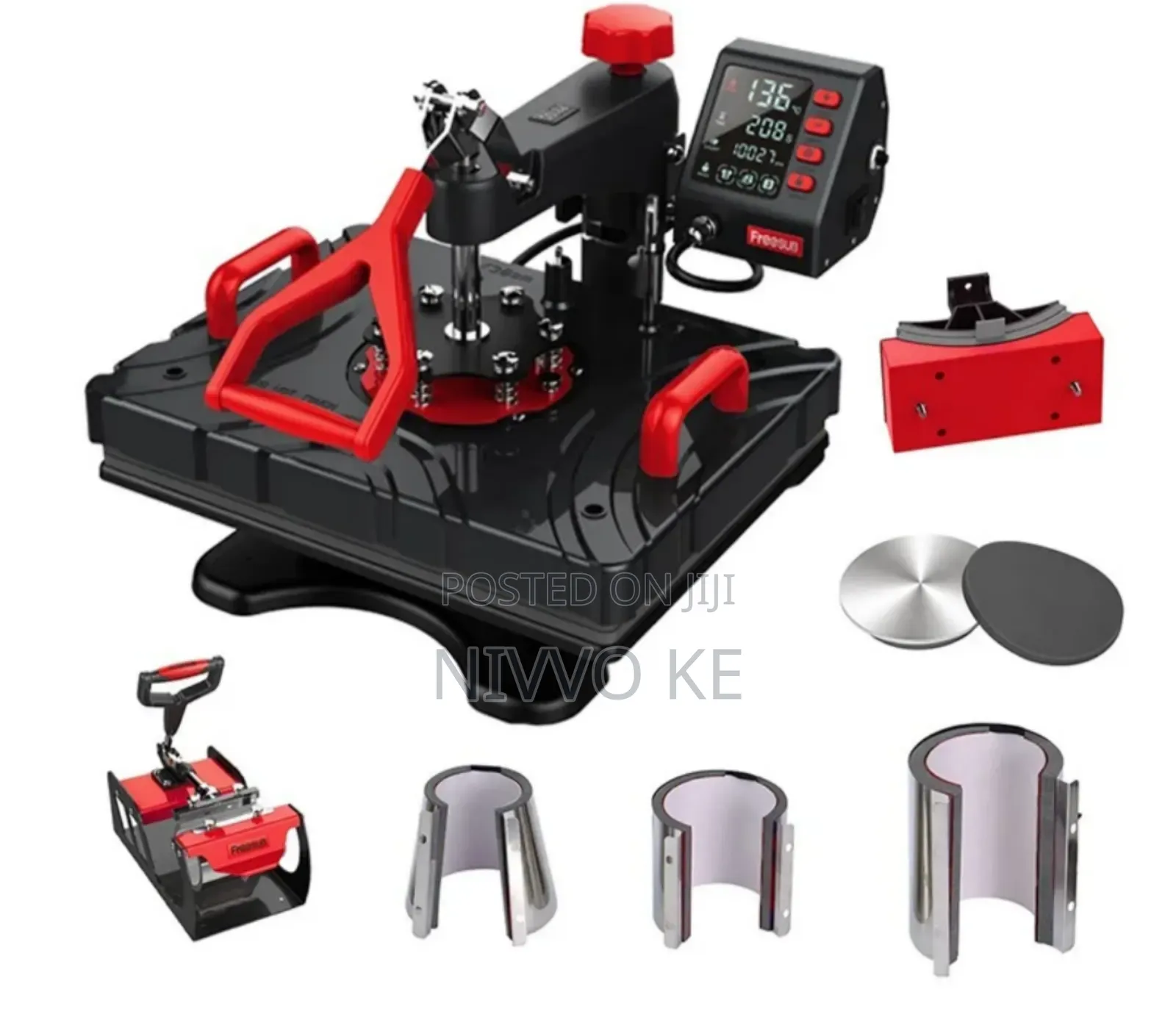 8-in-1 Heat Press Machine With Multiple Attachments