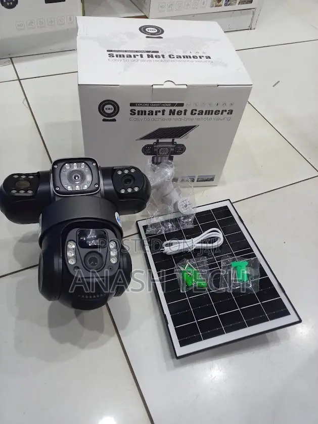 V380 Pro Vts28 12mp 4g PTZ Solar Triple Lens CCTV With Audio Recording