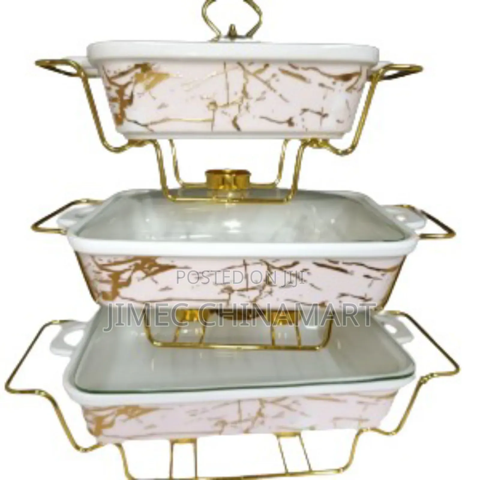 Modern 3pcs Chaffing Dishes Set