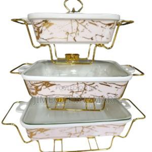 Modern 3pcs Chaffing Dishes Set - main view