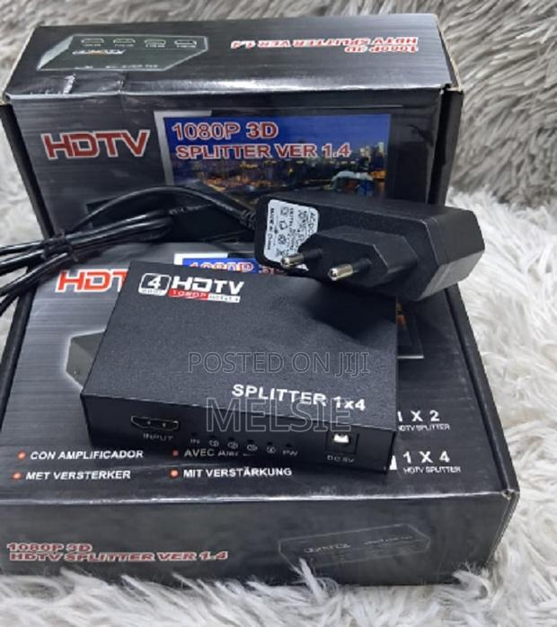 1x4 Full Hd Hdmi Splitter 4 Port Hub Repeater 1.4 1080p 1 in 4 Out