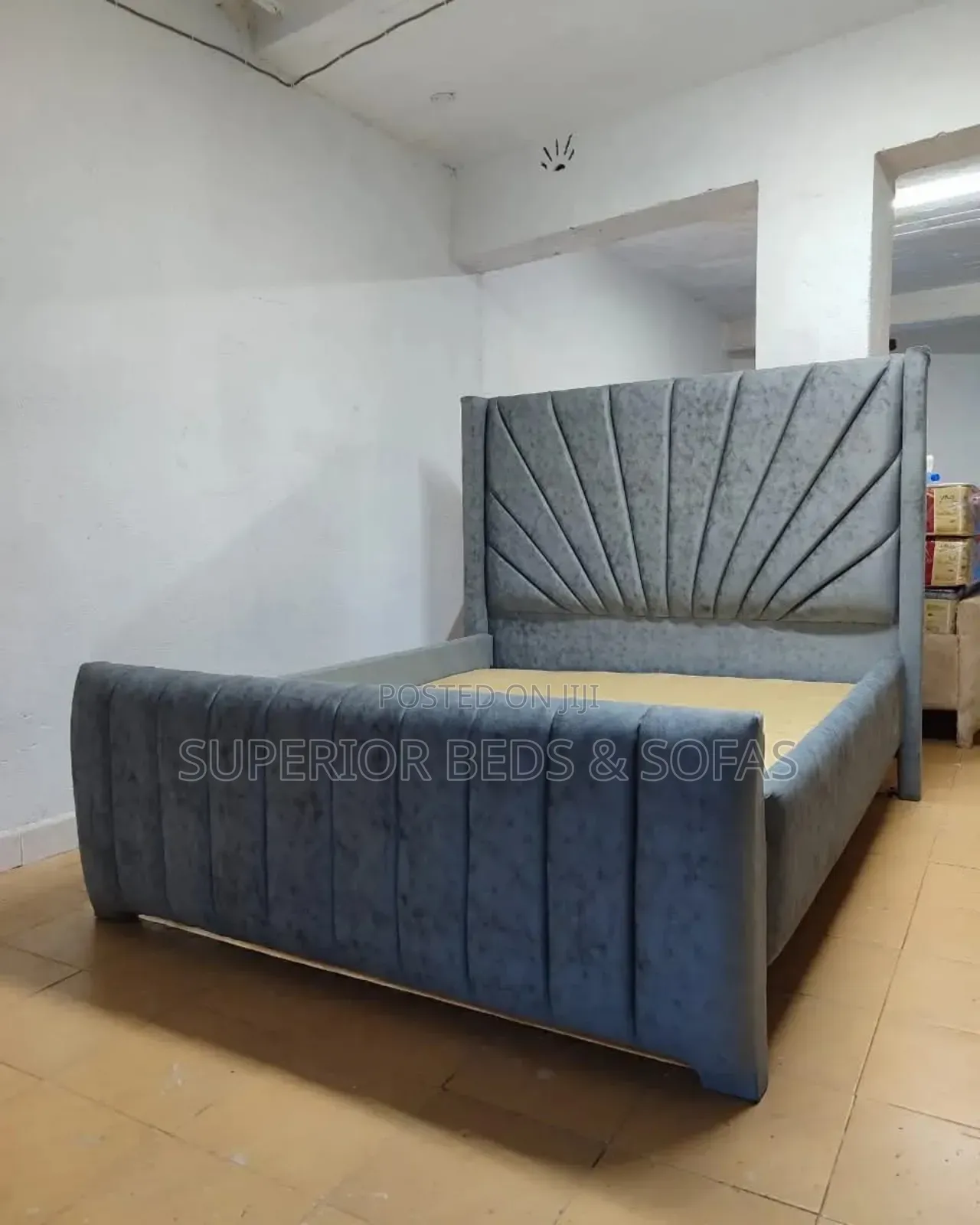 Upholstered Modern 5 by 6 Panel Bed