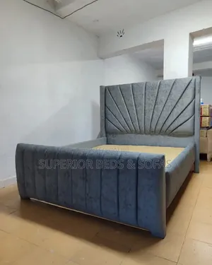 Upholstered Modern 5 by 6 Panel Bed