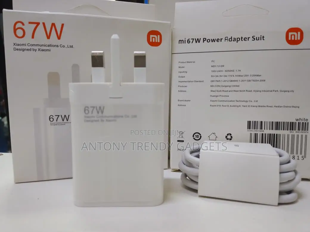 Xiaomi 67w Smart Charger With Type-a to Type-C Cable