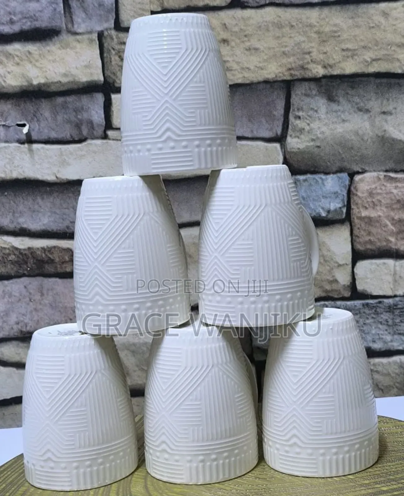 High Classic White Ceramic Mug