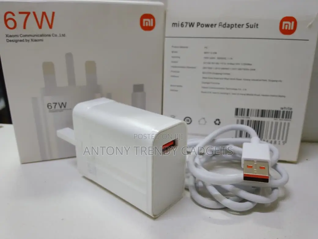 Xiaomi 67w Turbo Fast Charger Type-a With Usb-c Cable