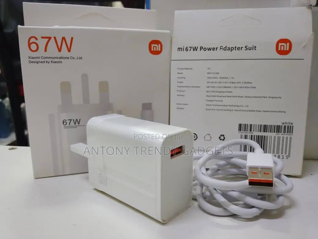 Xiaomi 67w Turbo Fast Charger Type-a With Usb-c Cable