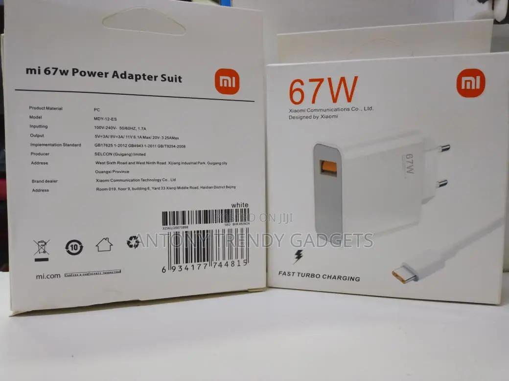 67w Xiaomi Fast Charging Combo for Phones Laptops