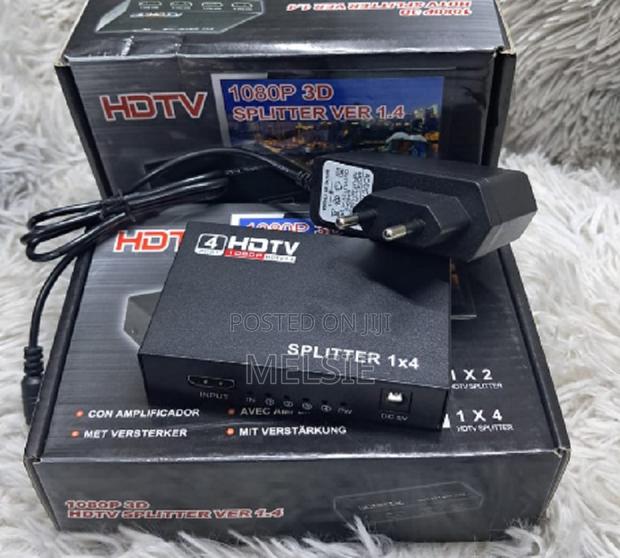1x4 Full Hd Hdmi Splitter 4 Ports Hub Repeater Amplifier