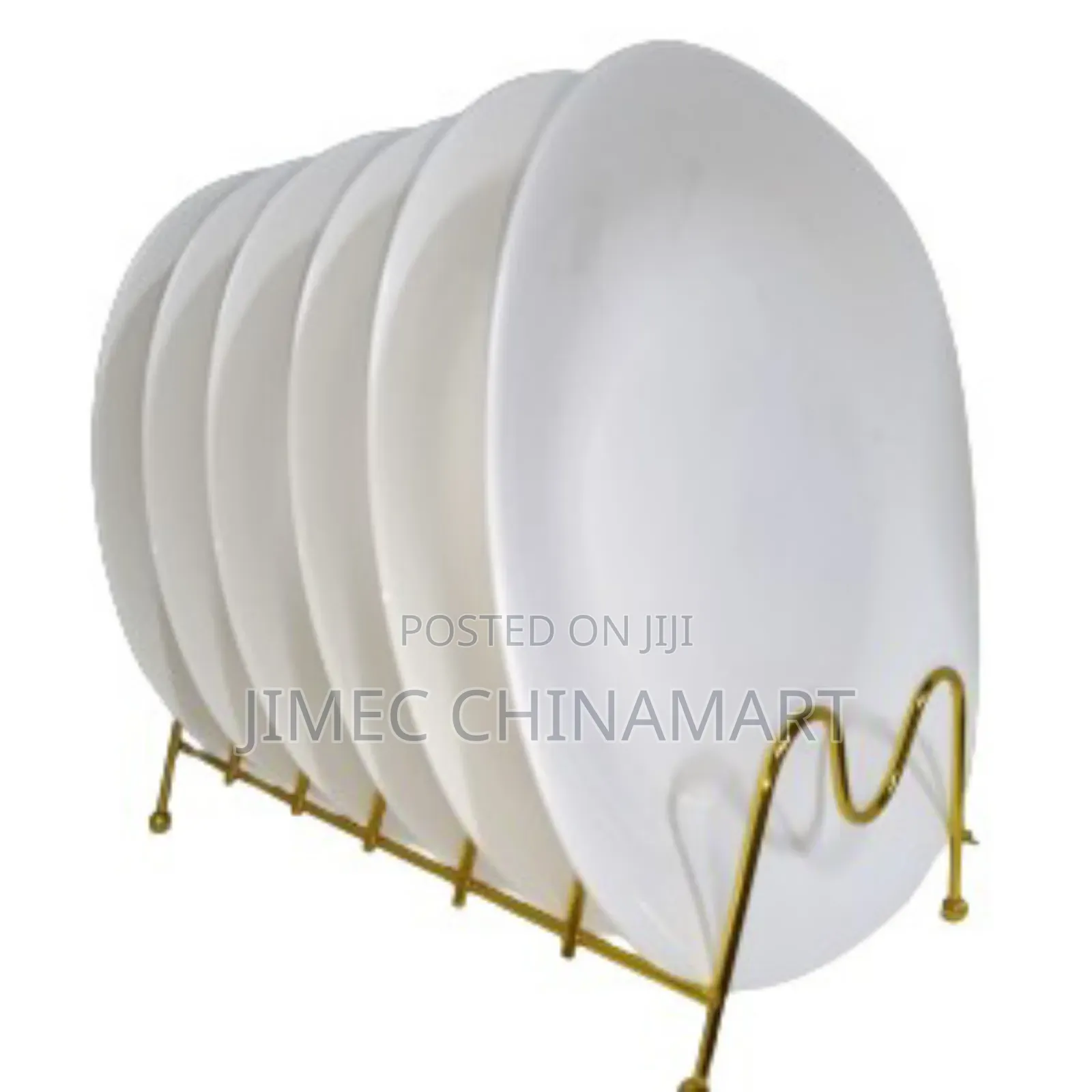 6pcs White Ceramic Plates