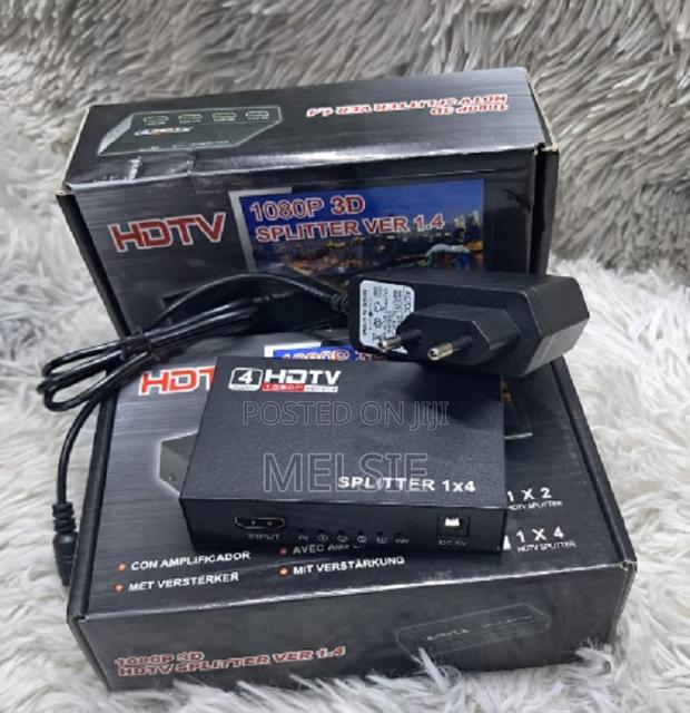 Hdmi Splitter 1 in 4 , 1x4 Hdmi Splitter Support at 60hz Full Hd 1080p
