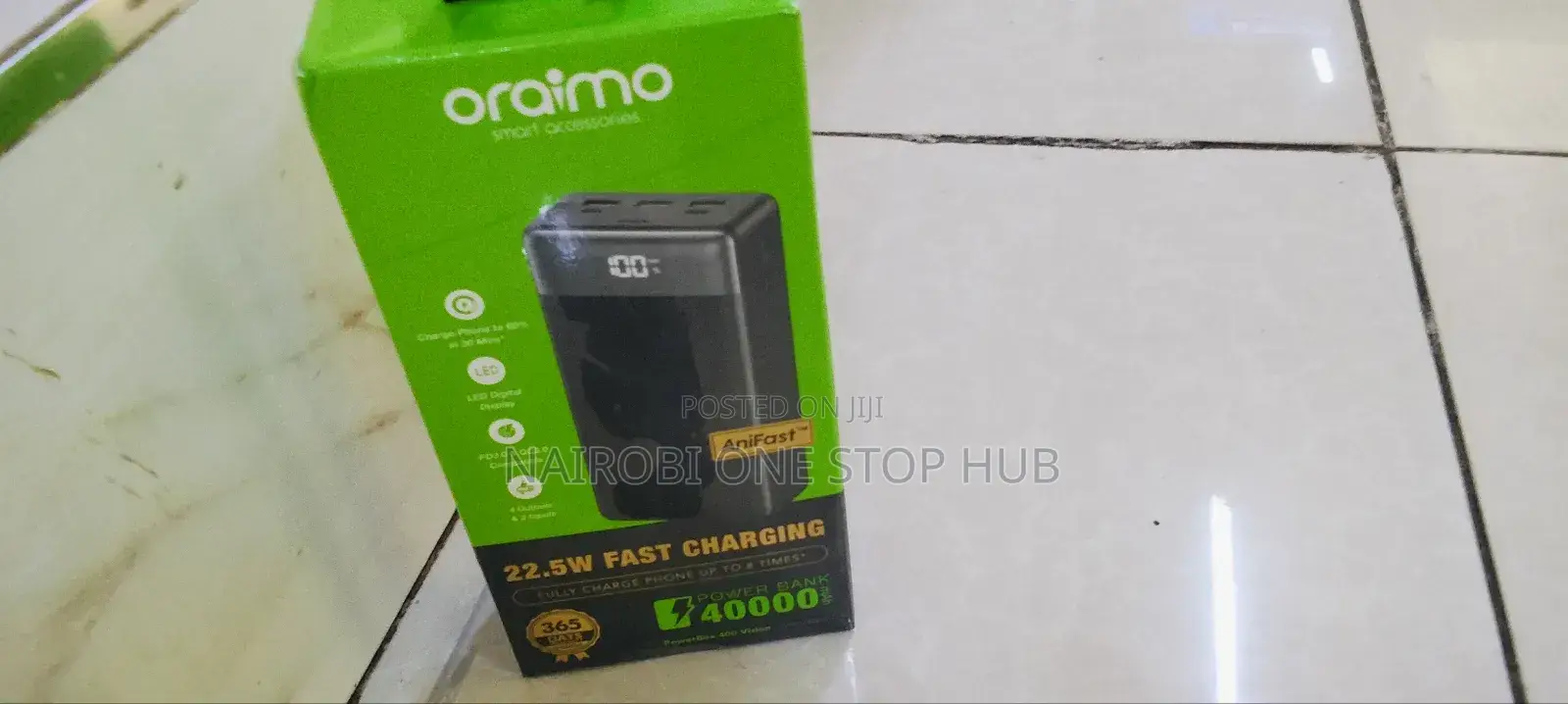 Oraimo 40000mah Power Bank 22.5w Fast Charging With Led Display