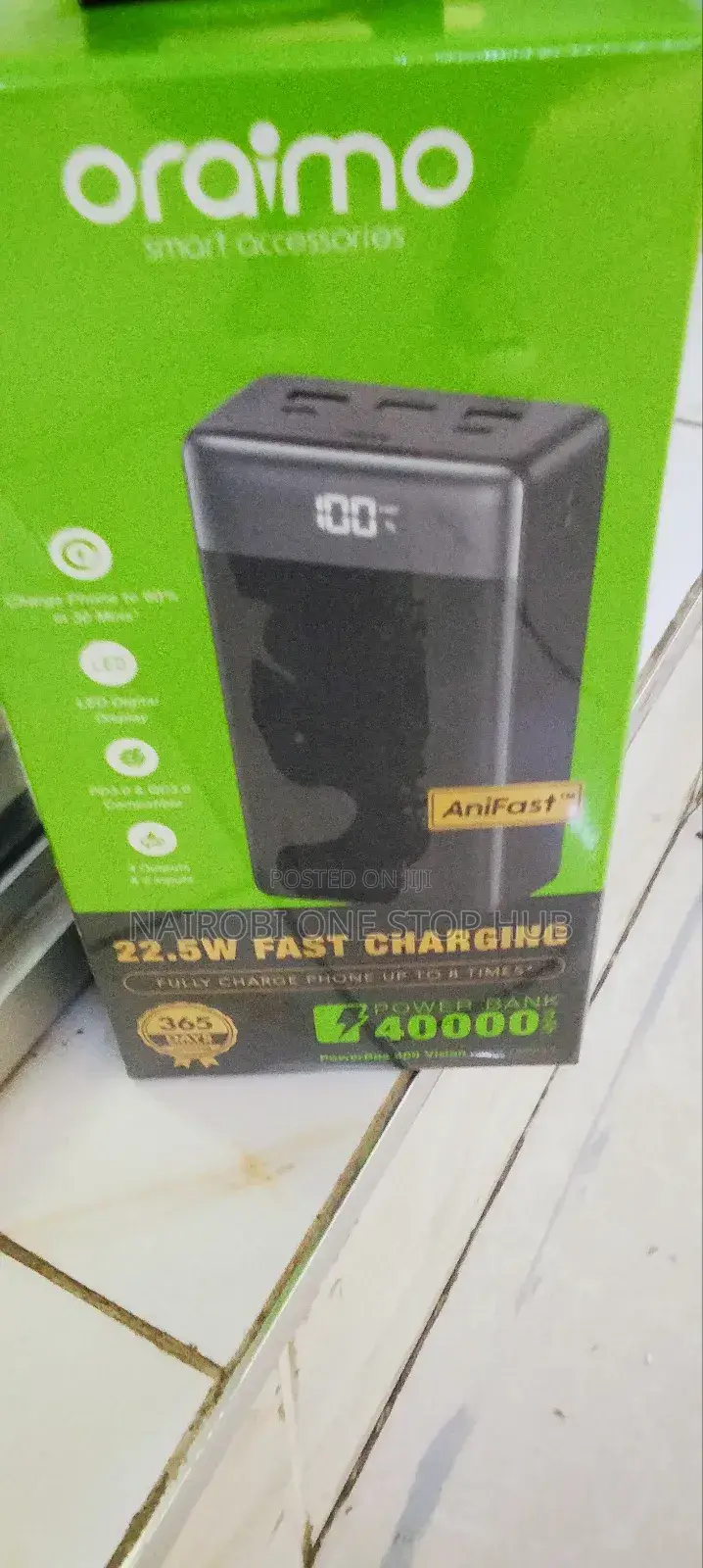 Oraimo Ultra-High Capacity 40ah Power Bank 22.5w Fast Charge