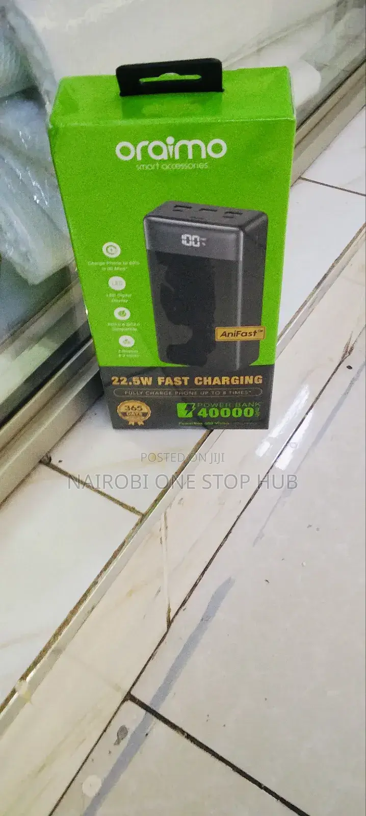 Oraimo 40000mah Power Bank – 22.5w Anifast Fast Charging