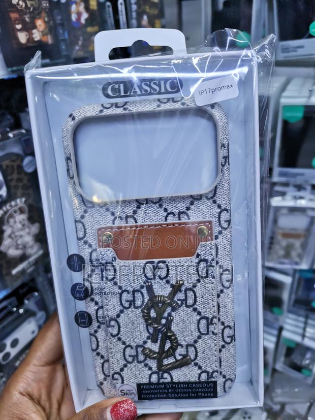 Posxe Luxury Ysl Card Holder Wallet Style iPhone 17 Pro Max Case - main view