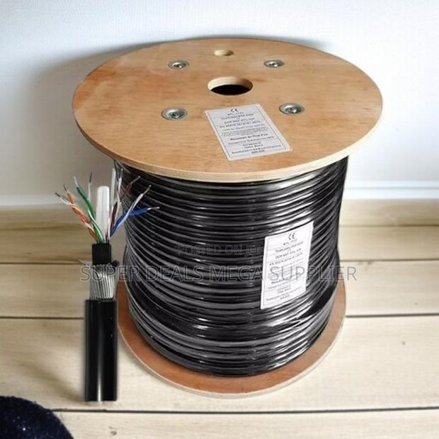 Weatherproof Design Premium 305m Outdoor Cat 6 Cable Double Shielded