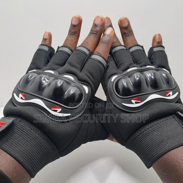 Nonslip Tactical Half Gloves With Reflective Strips Cycling Riding - thumbnail 2