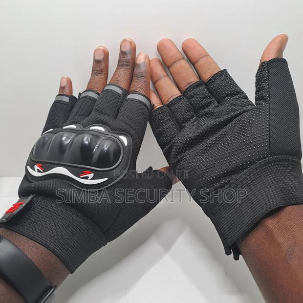 Nonslip Tactical Half Gloves With Reflective Strips Cycling Riding - thumbnail 3