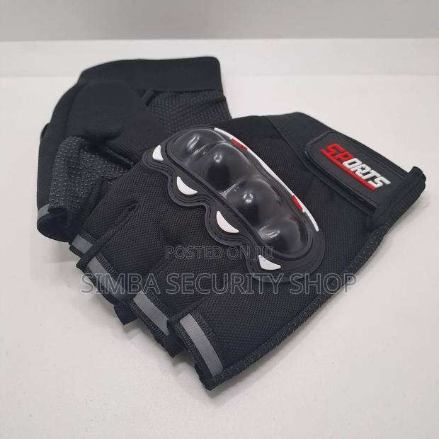 Nonslip Tactical Half Gloves With Reflective Strips Cycling Riding - thumbnail 4