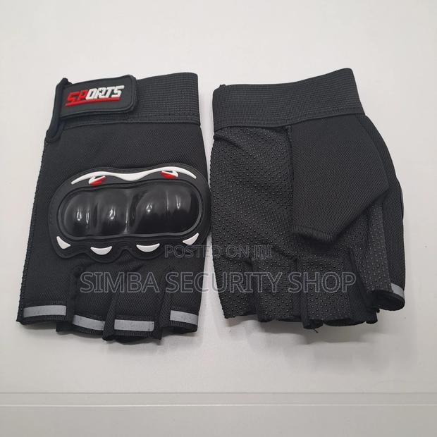 Nonslip Tactical Half Gloves With Reflective Strips Cycling Riding - thumbnail 5