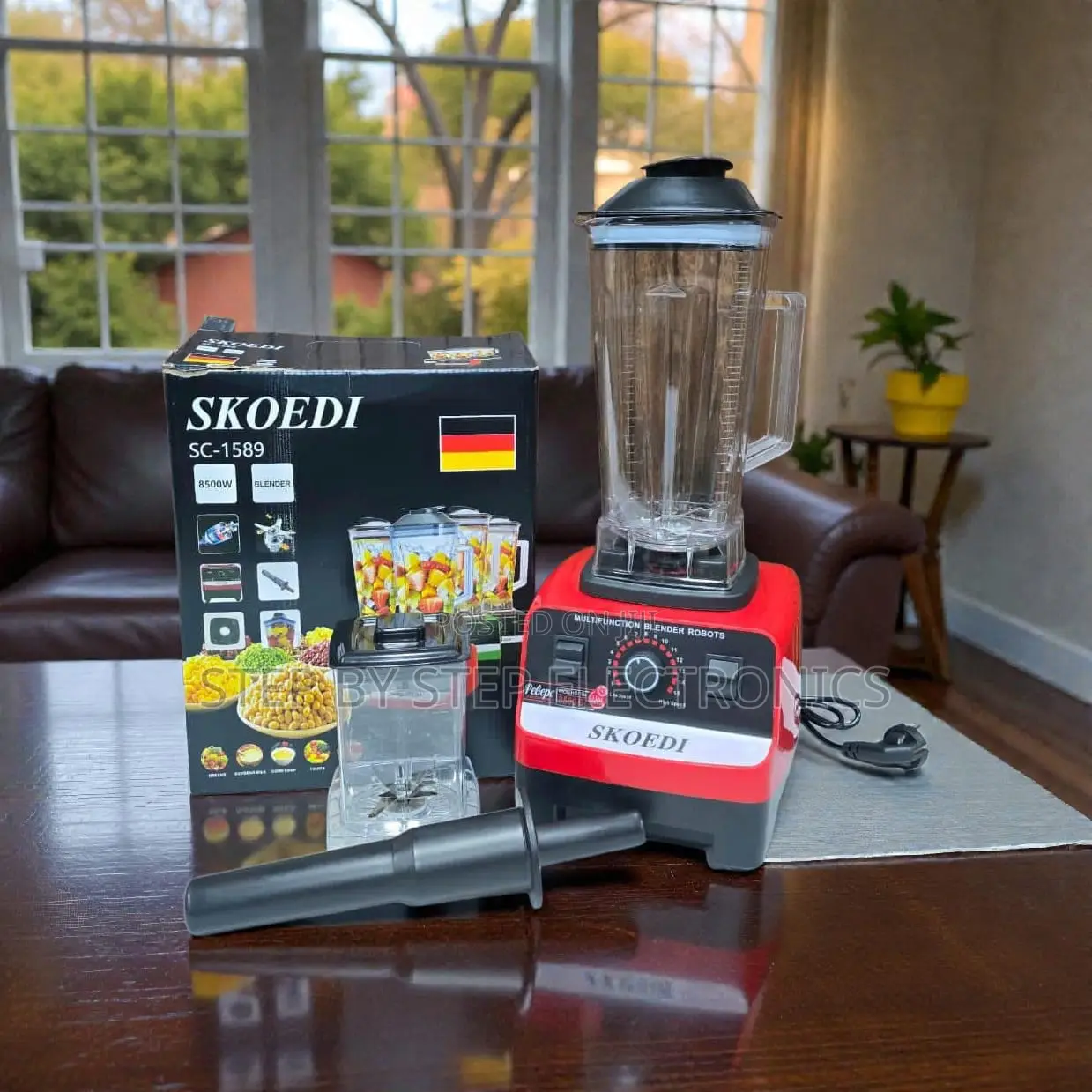 German Technology High Power 2-in-1 2.5l Skoedi 4500w Blender Grinder