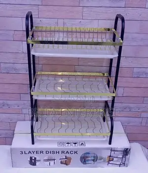 Dish Rack 3 Layer Advanced Gold Black