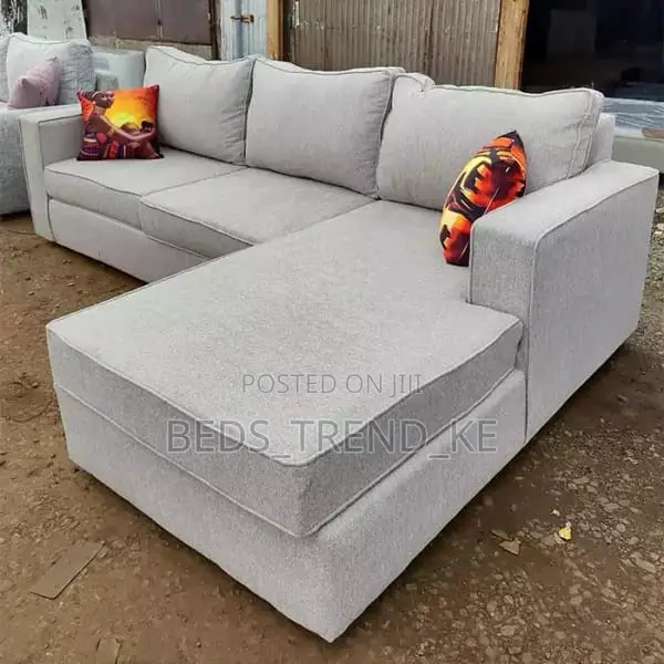 Upgraded New 6 Seater L Sofa (Creamy)