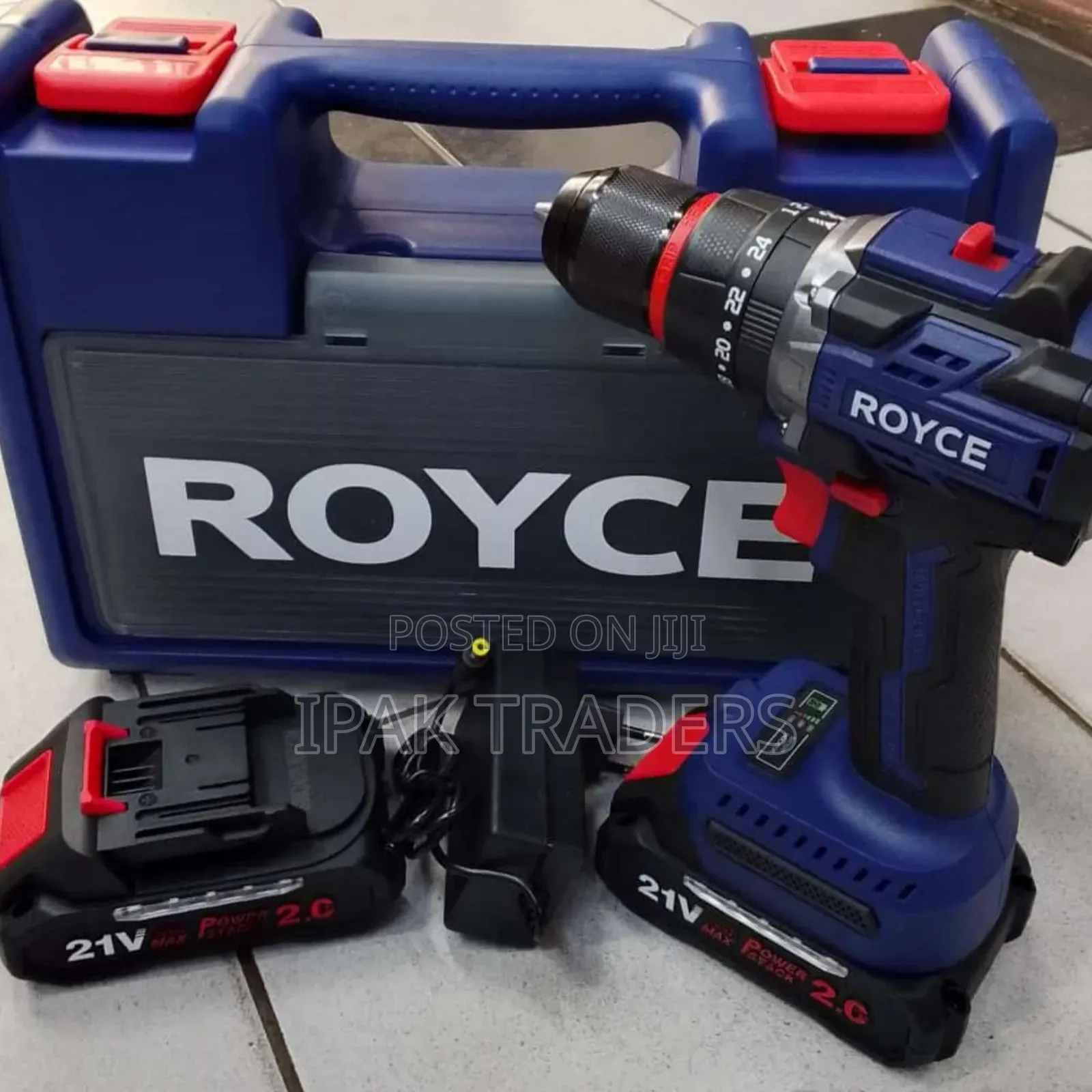 Royce Cordless Drill 21 Volts 2 Batteries and Charger