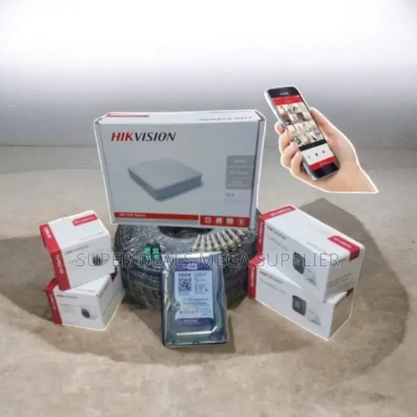 Hikvision 4 Channel CCTV Cameras System 2mp Full Hd Remote Monitoring