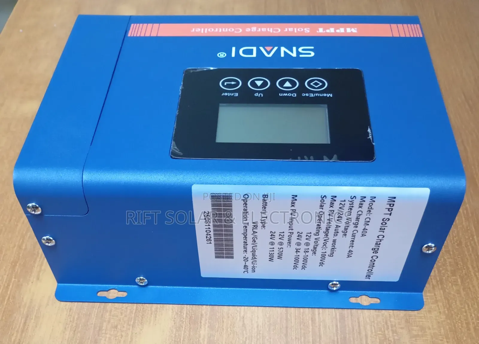 New 40a Snadi MPPT Solar Charger Controller 100 VDC