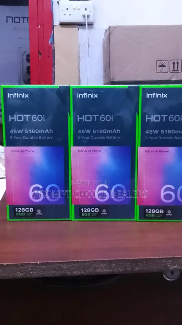 New Infinix Hot 60i 128 GB Black - thumbnail 3