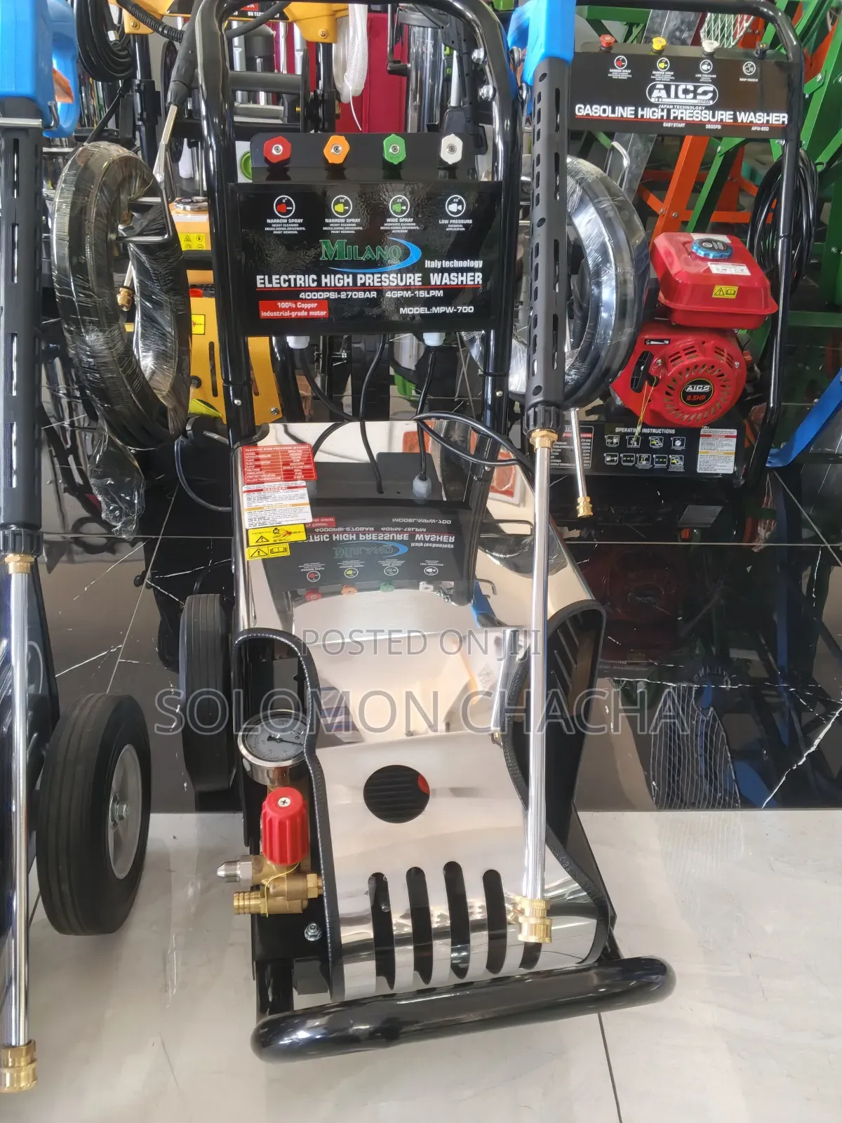 Milano 4000psi Electric High Pressure Washer Single Phase