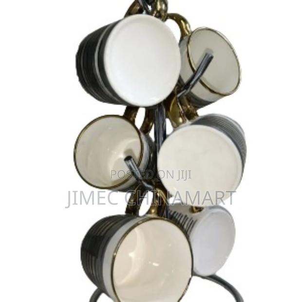 Black Cups 6-Piece Classic Black Ceramic Cups - thumbnail 2